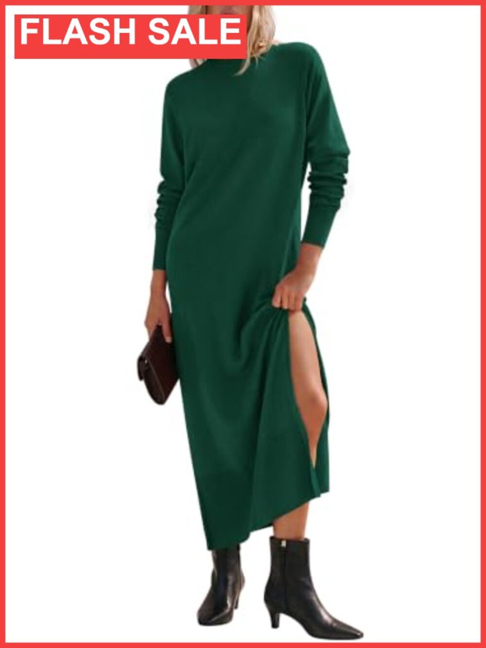 Womens Knit Sweater Dress Casual Loose Long Sleeve Maxi Fall